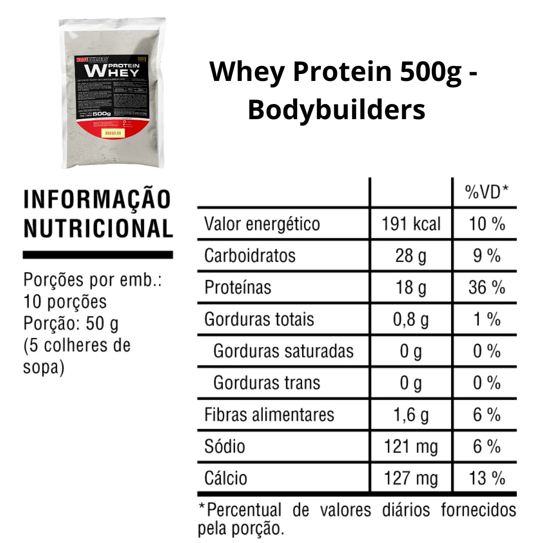 Kit Whey Protein Concentrado 500g + BCAA 100G + Power Creatine 100g - Bodybuilders