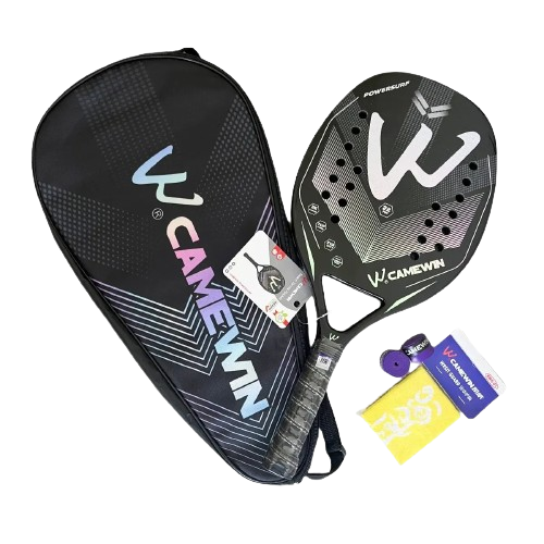 Raquete de Beach Tennis Camewin - Fibra de Carbono