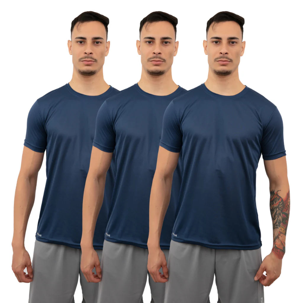 Kit 3 T-Shirt Tecnologica - Anti Suor e Anti Odor