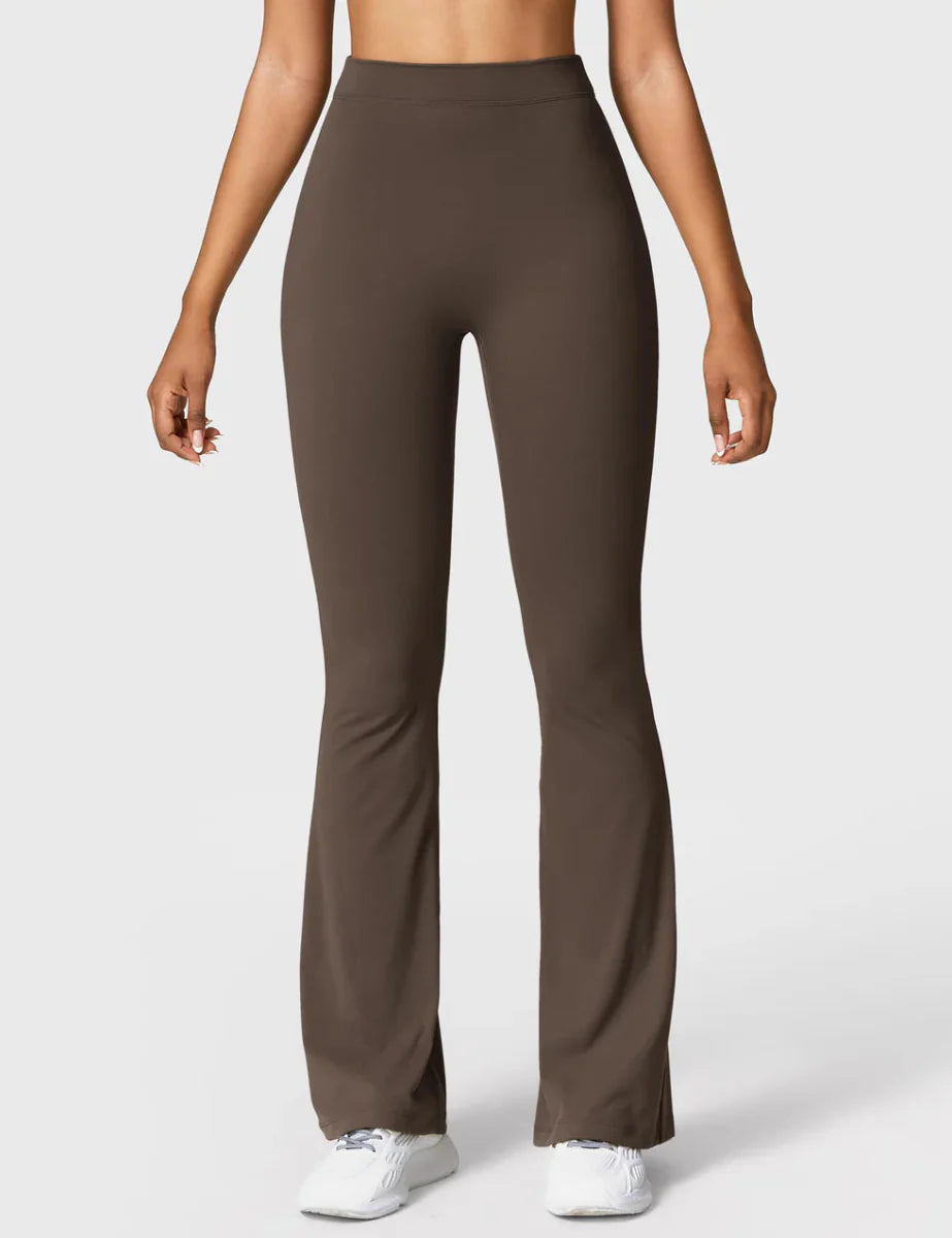 Curve® V - Back Flare Leggings – Kaffeebraun (31,5") - LEVEFIT