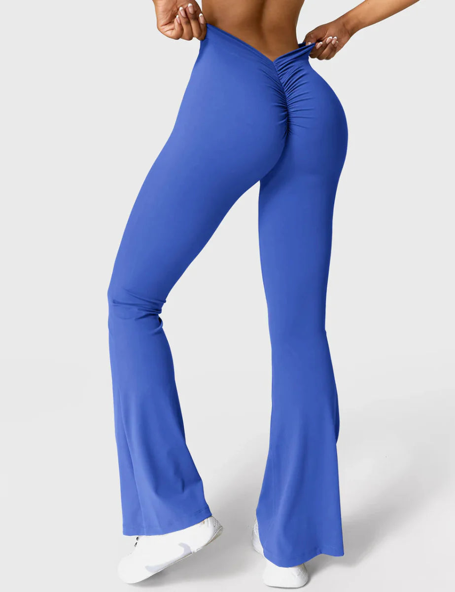 Curve® V - Back Flare Leggings – Königsblau (31,5") - LEVEFIT