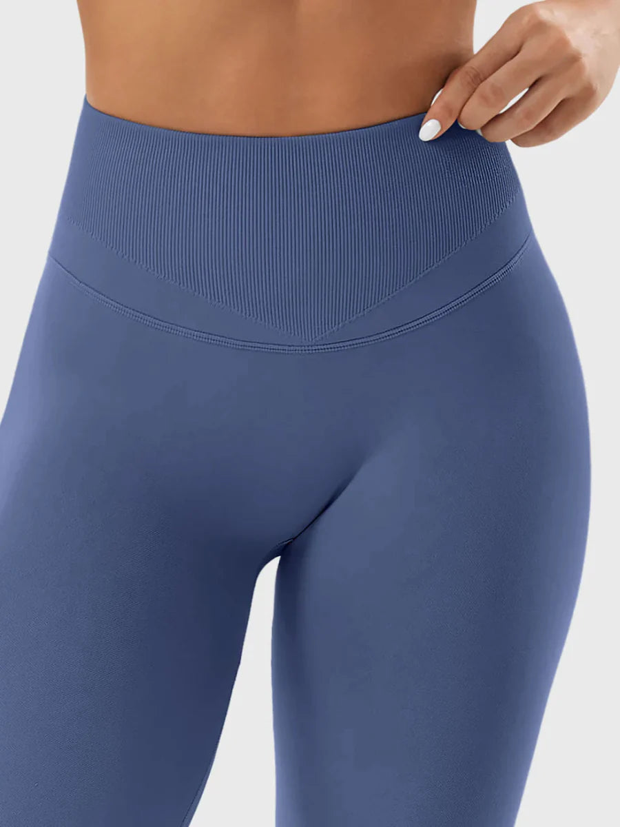 SilkFit® Seamless Sculpt Leggings – Schieferblau (23,6") - LEVEFIT